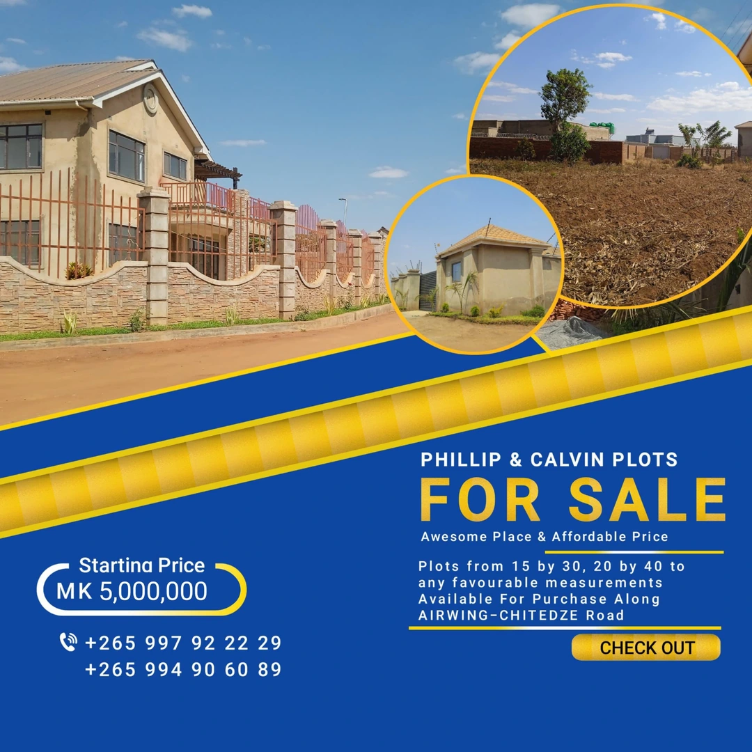 Plots for sale in airwing Lilongwe
