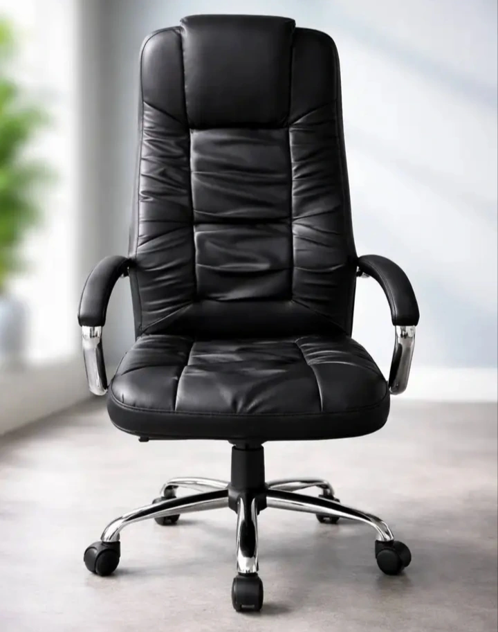 Highback Leather Office Chair, Brand New