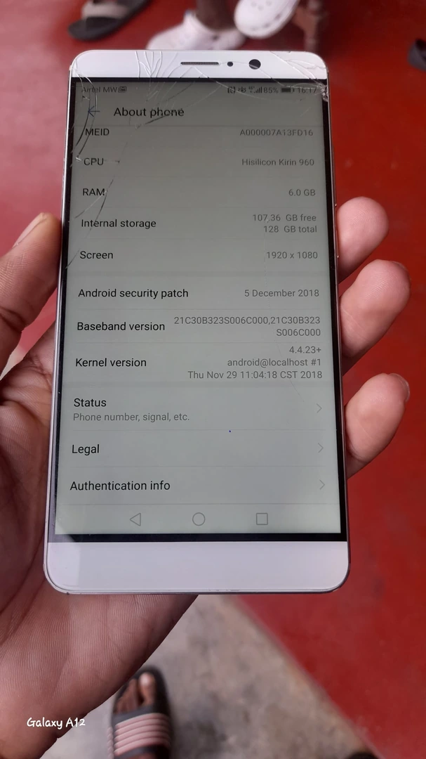 Huawei mate 9, 6+128 GB