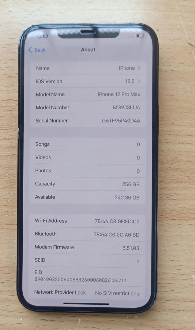 Iphone 12 pro max 256GB