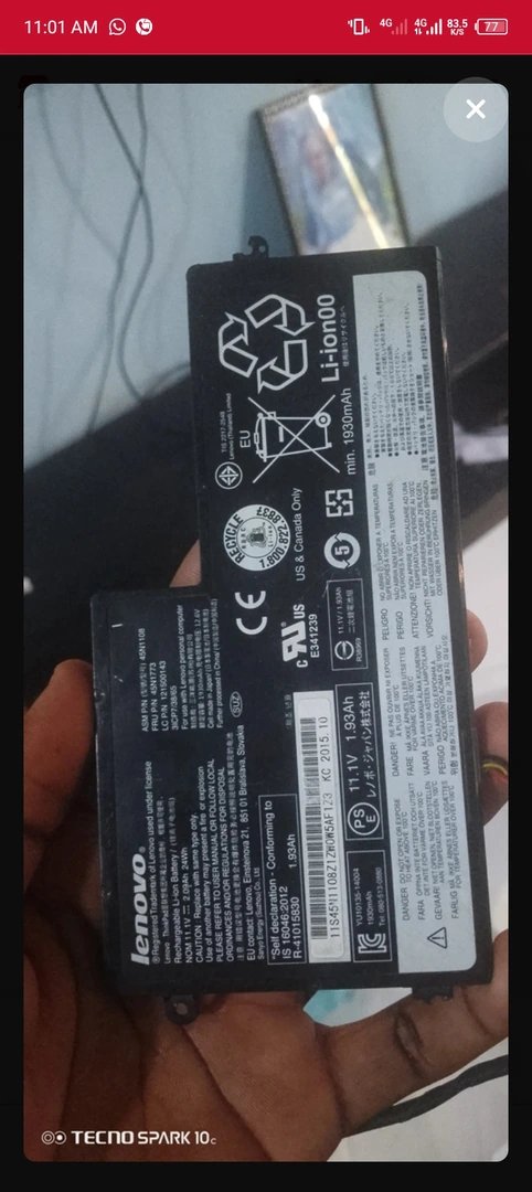 Lenovo Thinkpad internal battery