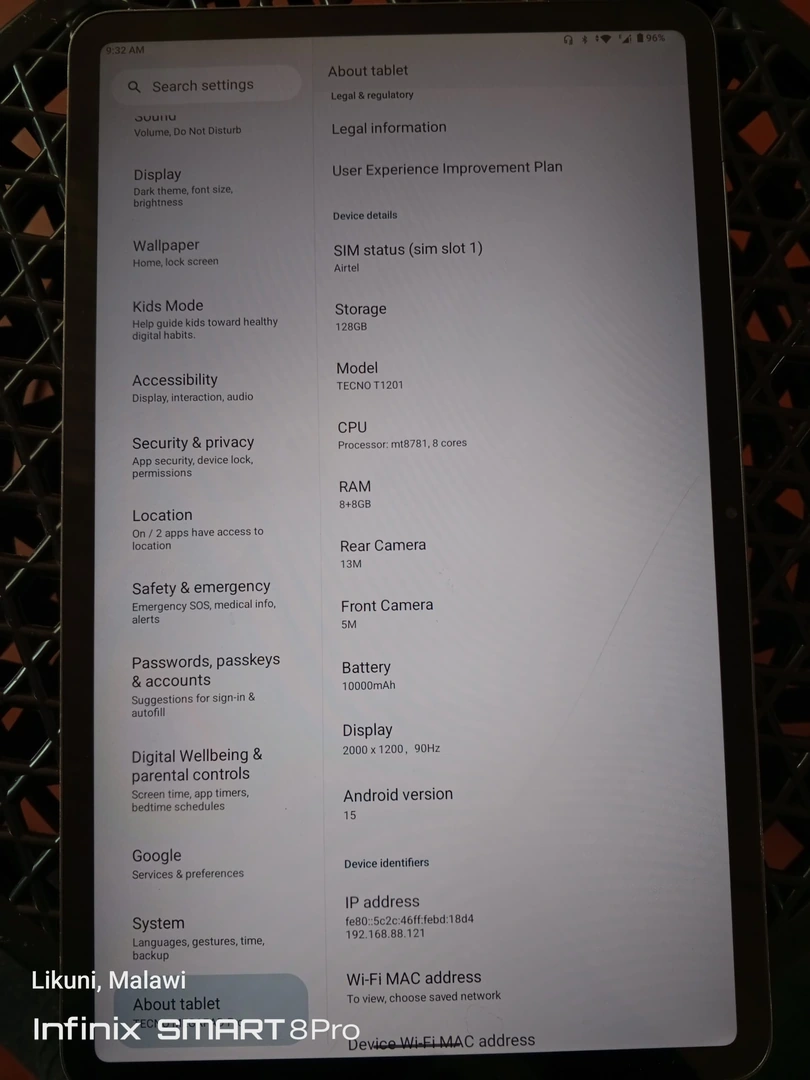 TECNO MEGAPAD Pro 16GB+128GB